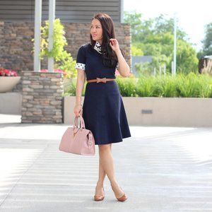 J. Crew Fit & Flare Sheath Dress in Stretch Ponte (size 2)